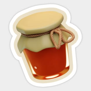 3D Illustration Honey Jar Sticker